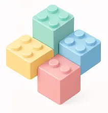Collab Systems logo made of colorful blocks
